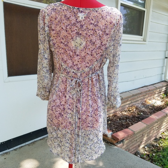 Flowy abstract floral tunic top - Picture 4 of 7